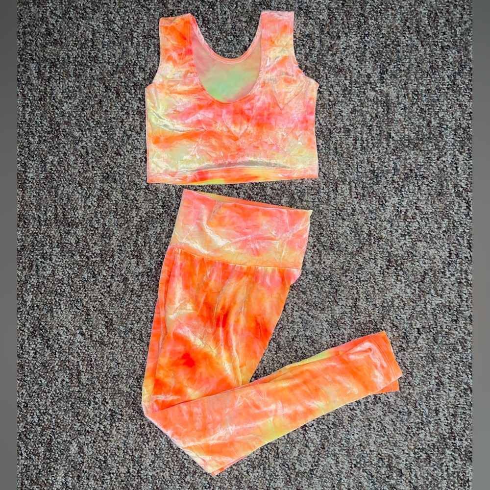 VELVET 2pc Girls Set Sz 11/12 leggings and crop
